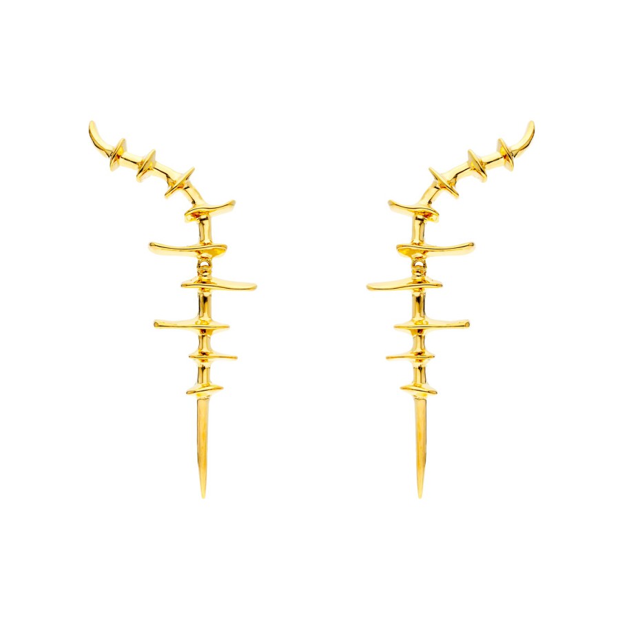 Pendientes Plata Chapada Vertebral